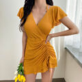 Women Summer V Neck One-piece