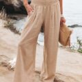 Women Cotton Linen Wide Leg Pants